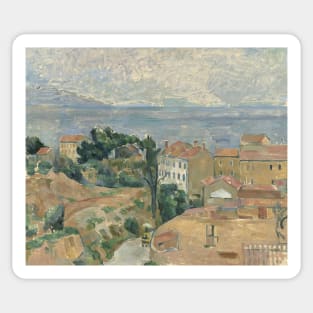 View of Estaque by Paul Cezanne Sticker